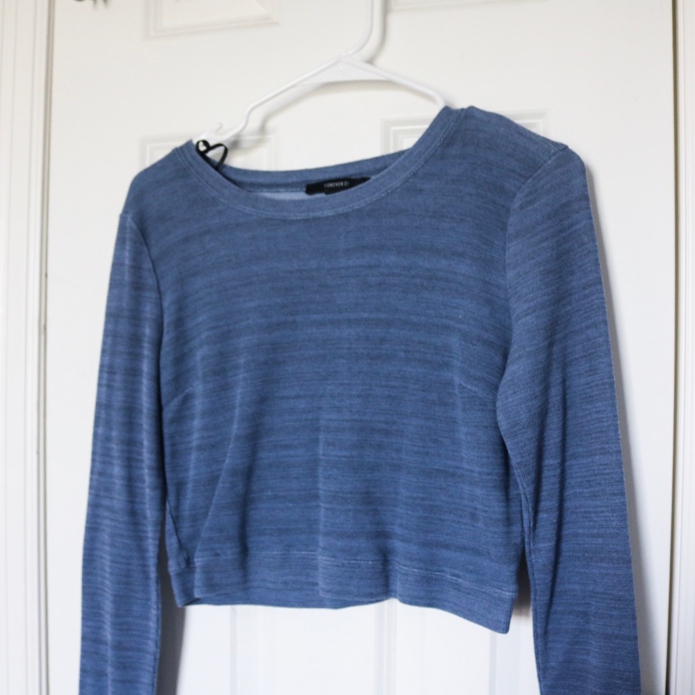 Periwinkle Cropped Sweater